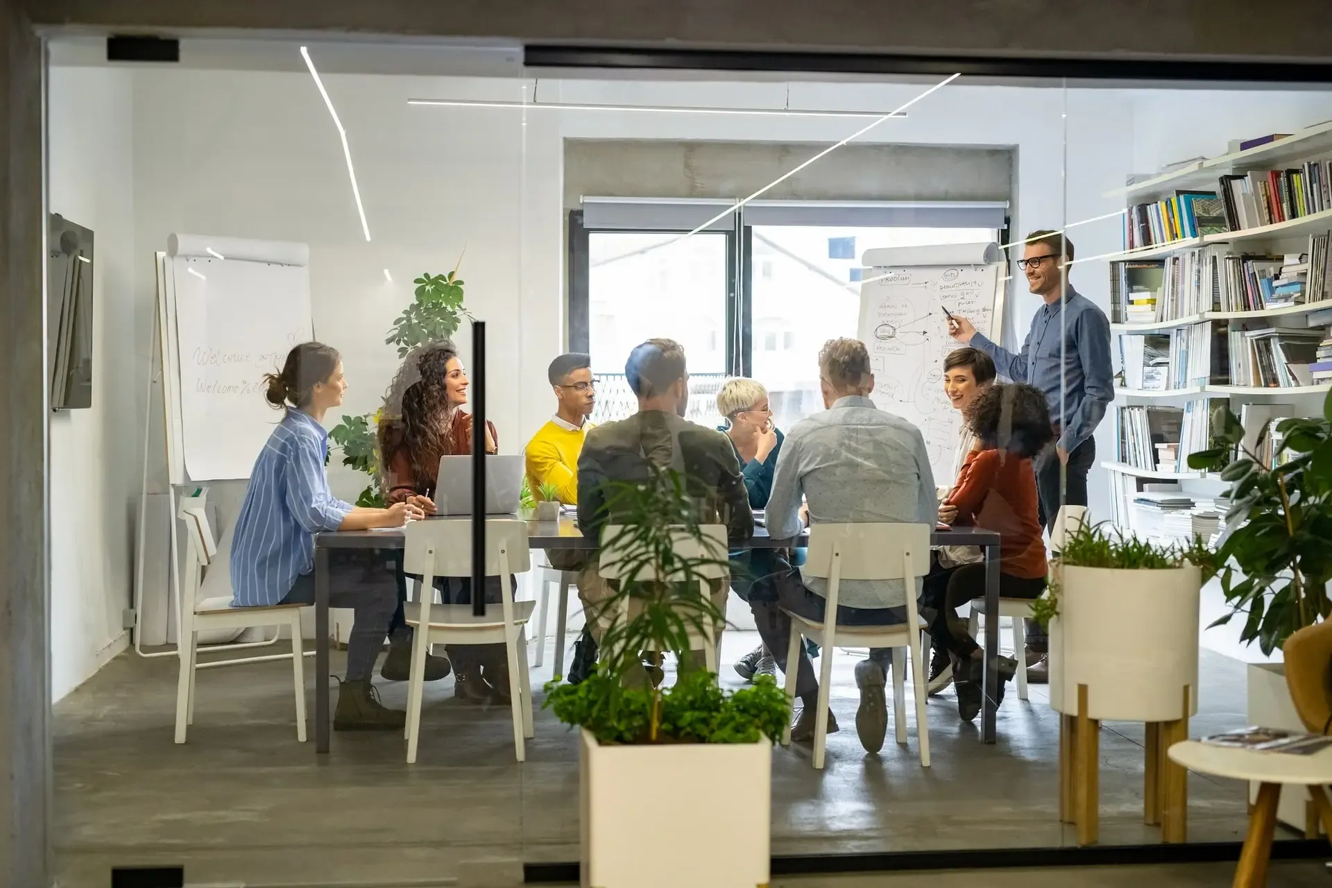 Network Circle team during an internal meeting